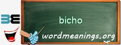 WordMeaning blackboard for bicho